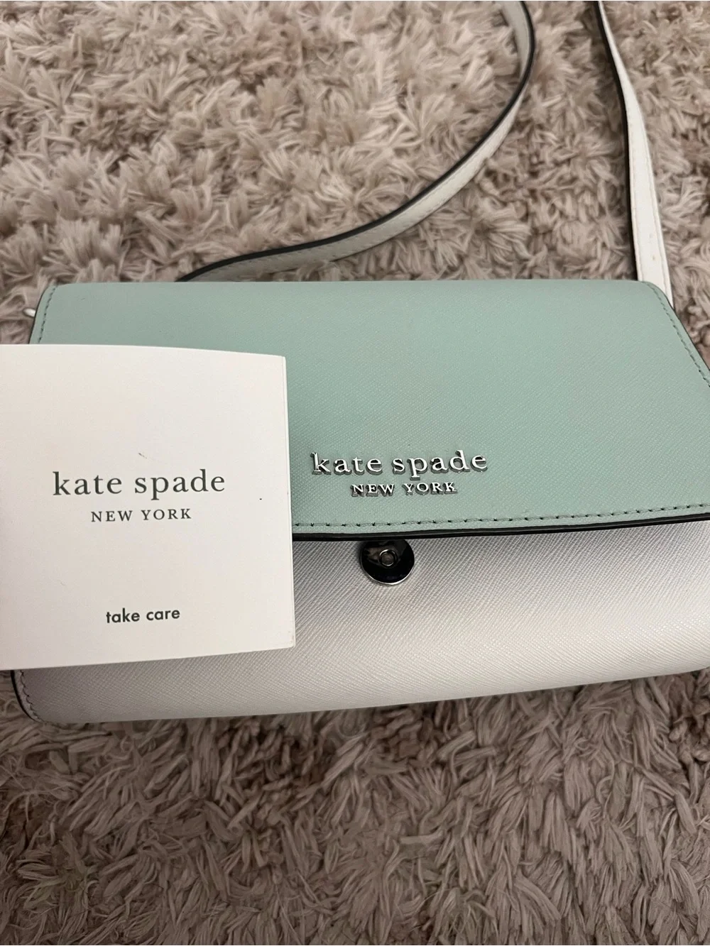 kate spade Mint Green and Cream Crossbody Shoulder Bag